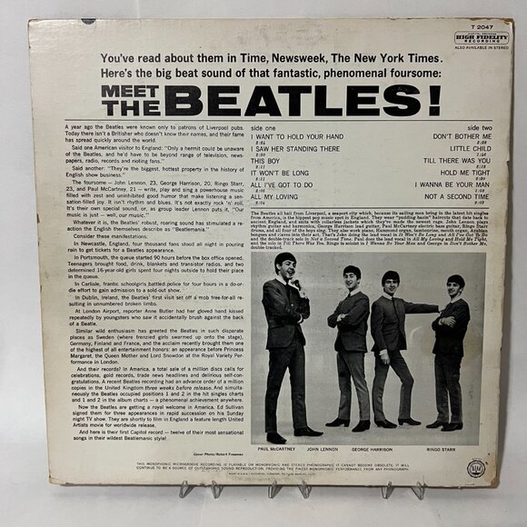 Beatles Album Record LP Meet The Beatles Released 1964 Vintage RARE - Picture 2 of 3